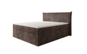 Boxspringbed Liana met opklapbare opbergruimte in Ribstof