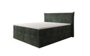 Boxspringbed Liana met opklapbare opbergruimte in Ribstof