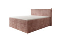 Boxspringbed Liana met opklapbare opbergruimte in Ribstof