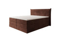 Lit boxspring Liana avec rangement relevable en velours