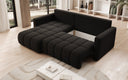 Canapé d’angle design Beatrice avec fonction couchage et fonction rabattable en Bouclé