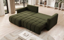 Canapé d’angle design Beatrice avec fonction couchage et fonction rabattable en Bouclé