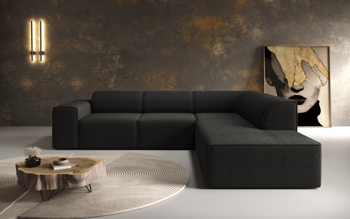 Canapé design Idiola L en Peluche Bouclé