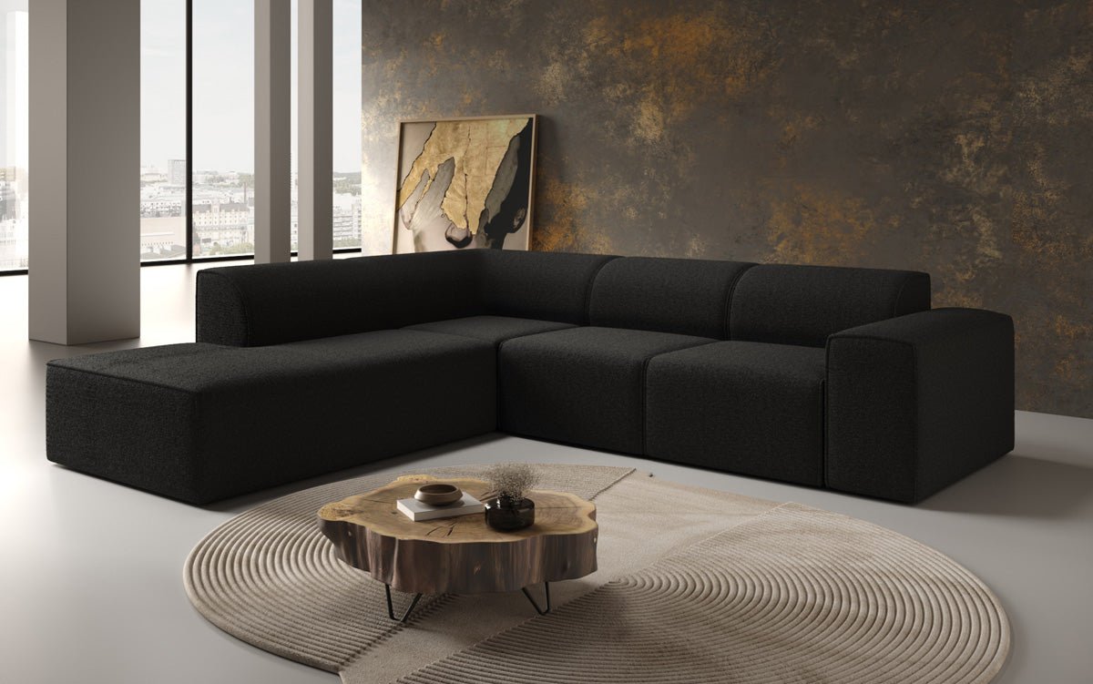 Canapé design Idiola L en Peluche Bouclé