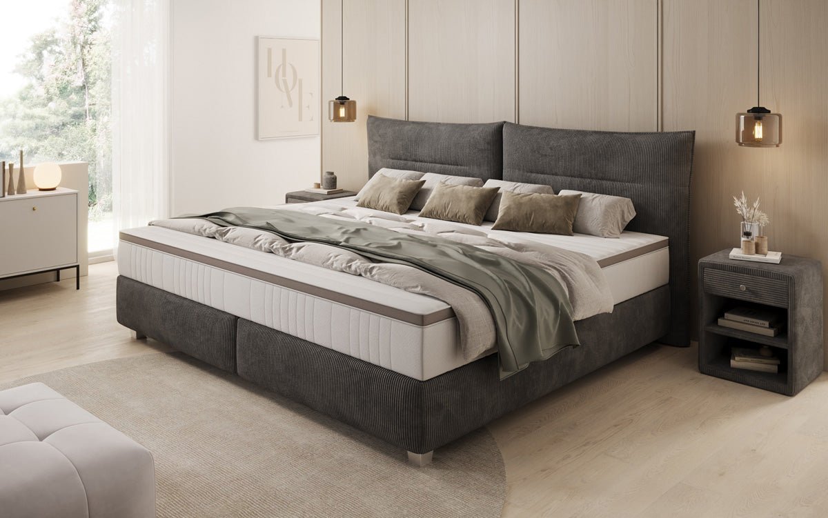 Familien Boxspringbett Aurelio in 220/240x200 in Cord