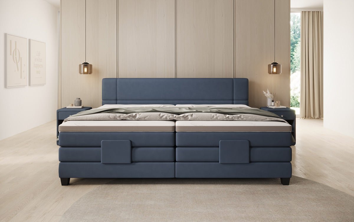 Familien Boxspringbett Noela 220/240x200 elektrisch verstellbar in Stoff