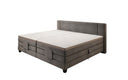 Lit boxspring familial Noela 220/240x200 à réglage électrique en velours