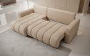 Canapé d’angle design Giulio avec fonction couchage et rabattable en Bouclé