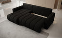 Canapé d’angle design Giulio avec fonction couchage et rabattable en Bouclé