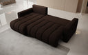 Canapé d’angle design Giulio avec fonction couchage et rabattable en Bouclé