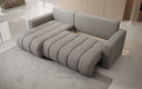 Canapé d’angle design Giulio avec fonction couchage et rabattable en Bouclé