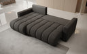 Canapé d’angle design Giulio avec fonction couchage et rabattable en Bouclé