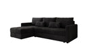 Designer Ecksofa Roma in Cord mit Schlaf- und Klappfunktion