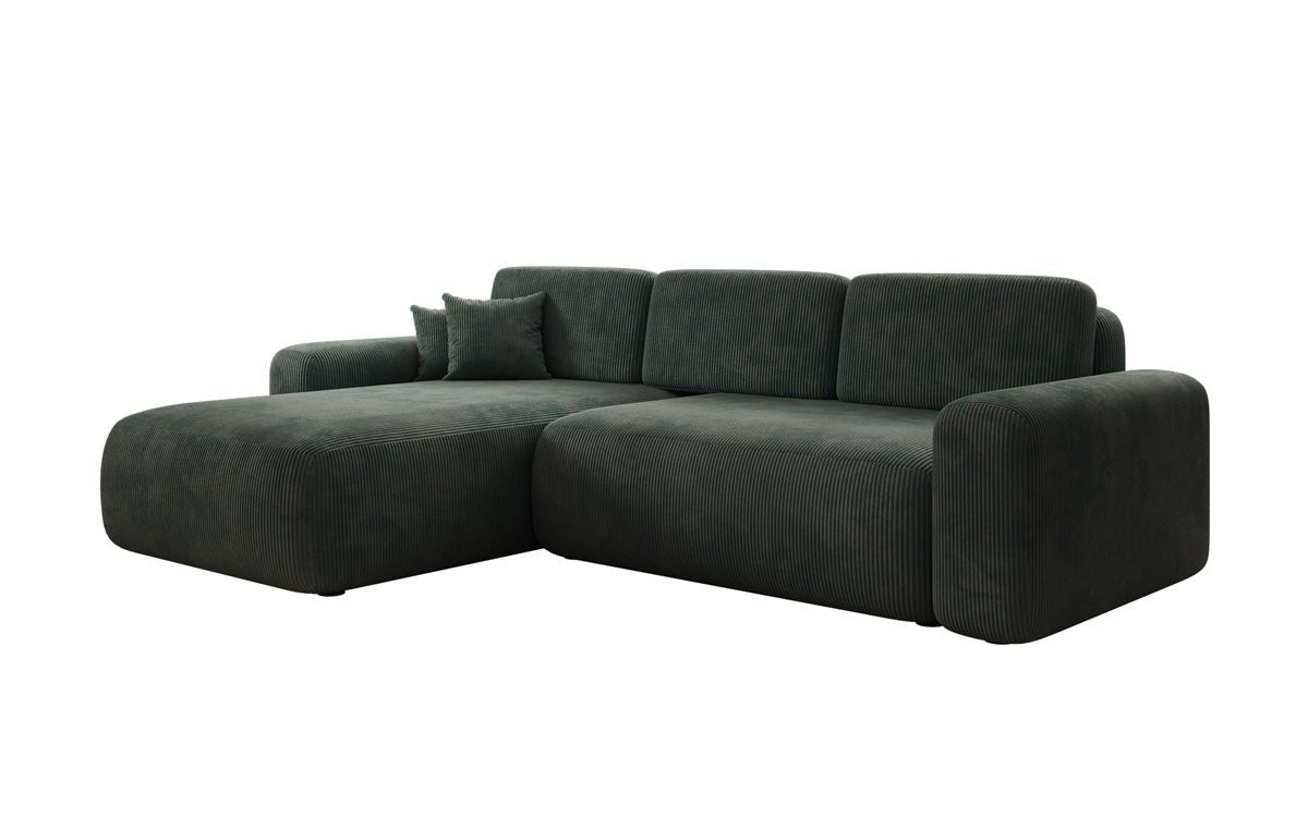 Canapé design Lola avec fonction couchage et fonction pliante en Côtelé