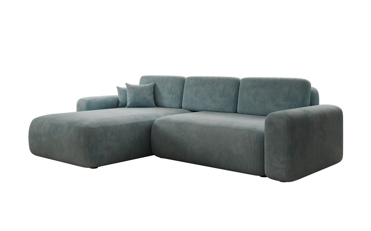 Canapé design Lola avec fonction couchage et fonction pliante en Côtelé