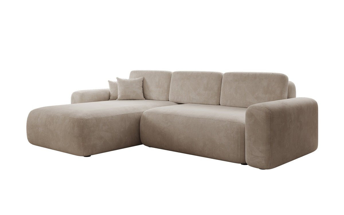 Canapé design Lola avec fonction couchage et fonction pliante en Côtelé