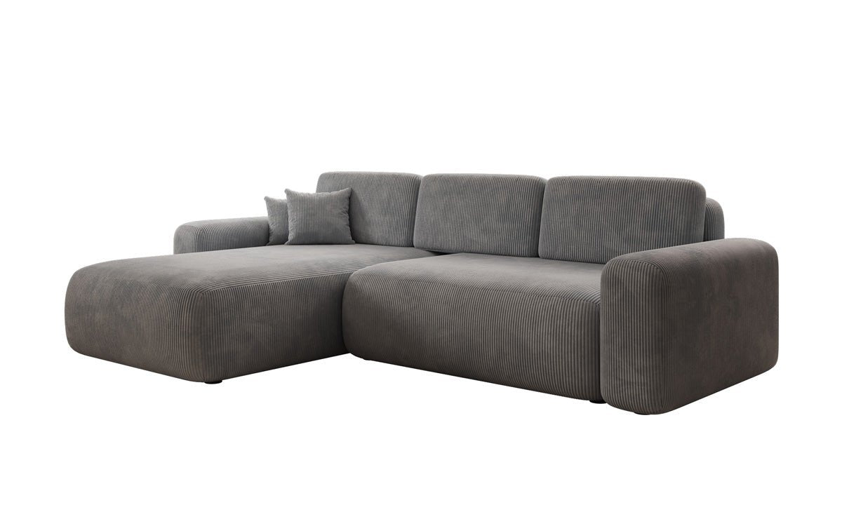 Canapé design Lola avec fonction couchage et fonction pliante en Côtelé