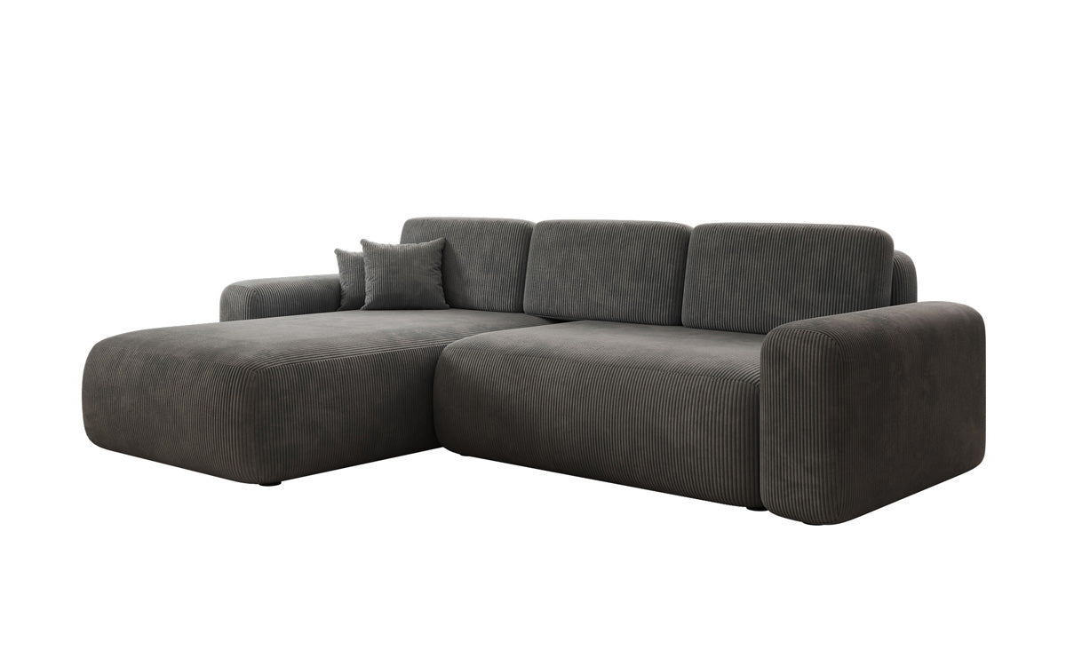 Canapé design Lola avec fonction couchage et fonction pliante en Côtelé