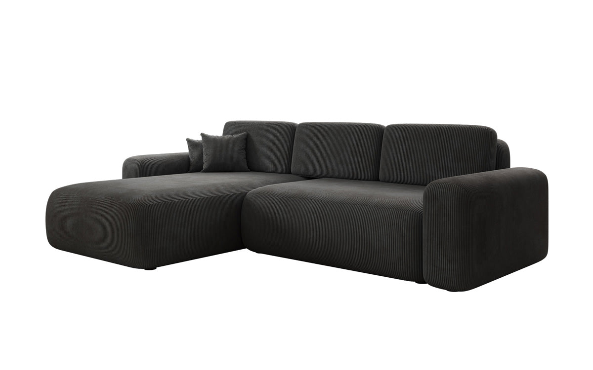 Canapé design Lola avec fonction couchage et fonction pliante en Côtelé