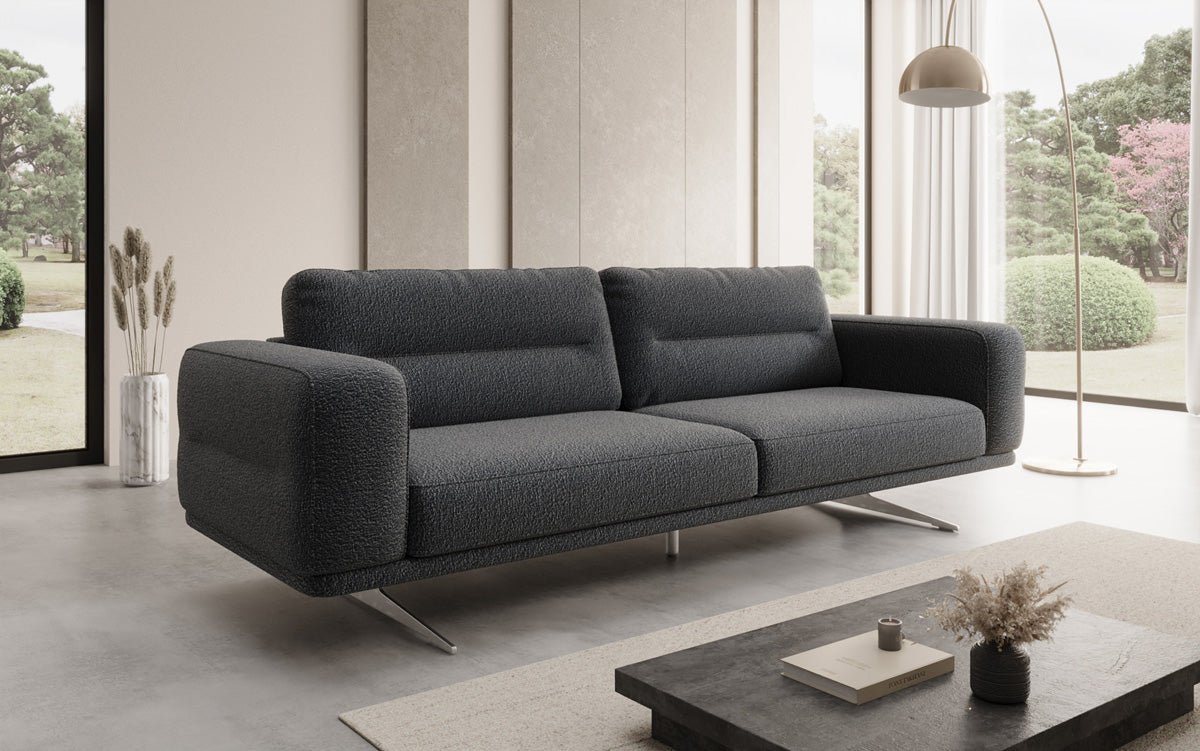 Designer Sofa Torino 3 Sitzer in Bouclé