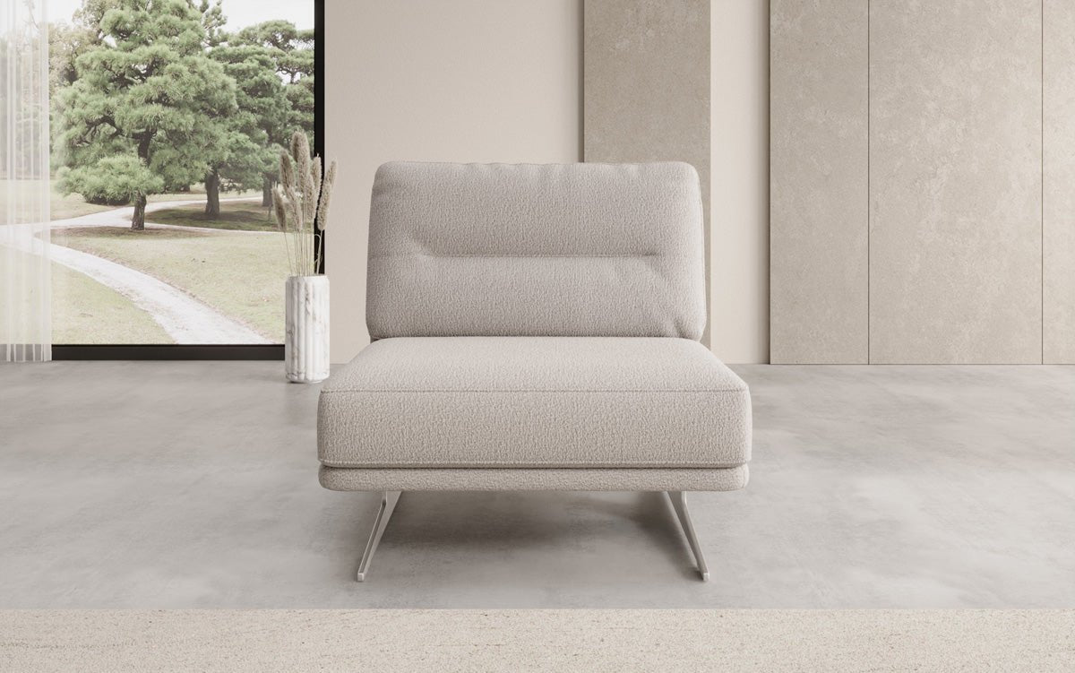 Designer Sofa-Sessel Torino ohne Armlehnen in Bouclé