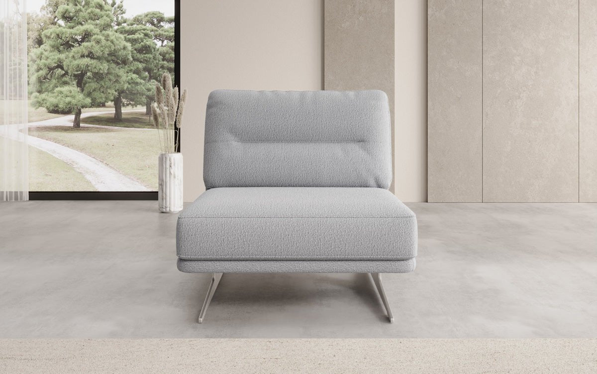 Designer Sofa-Sessel Torino ohne Armlehnen in Bouclé