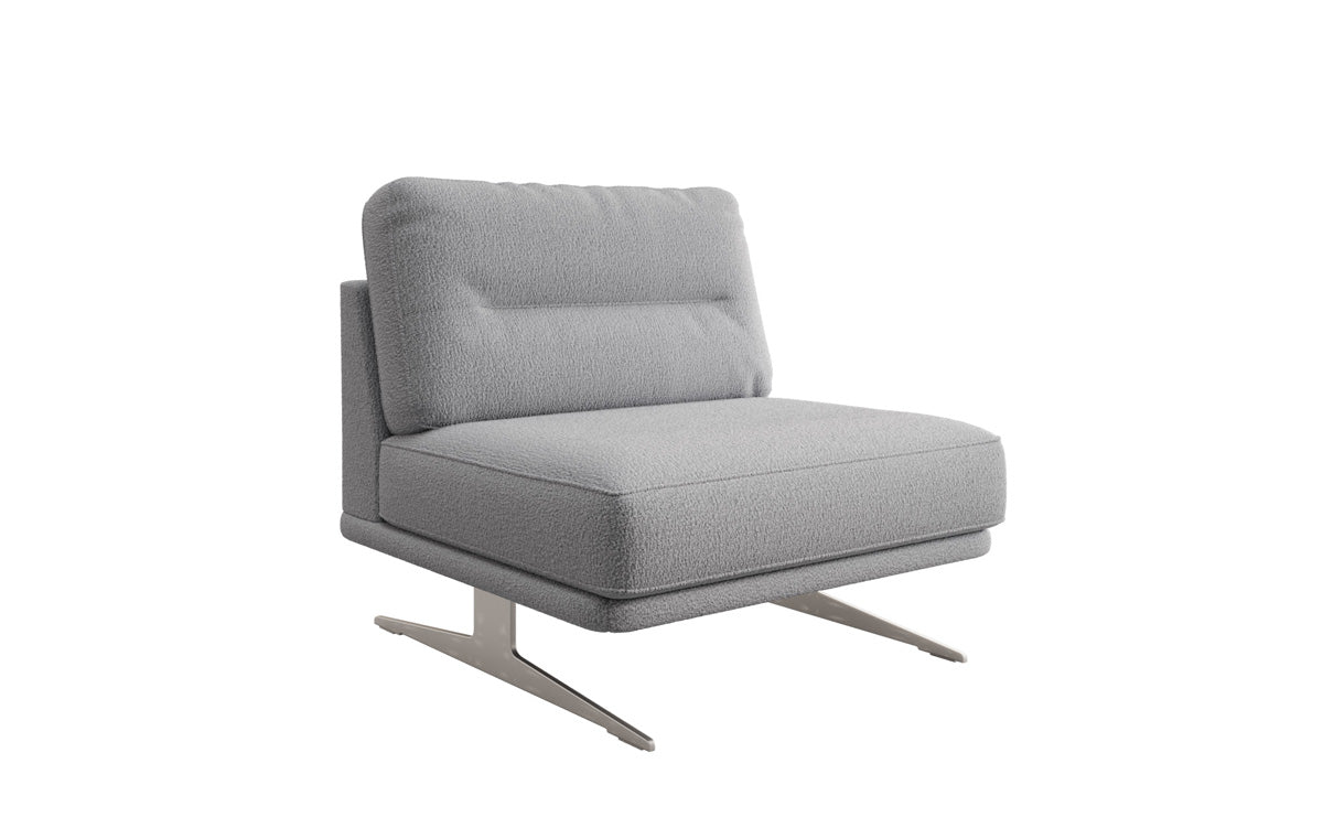 Designer Sofa-Sessel Torino ohne Armlehnen in Bouclé