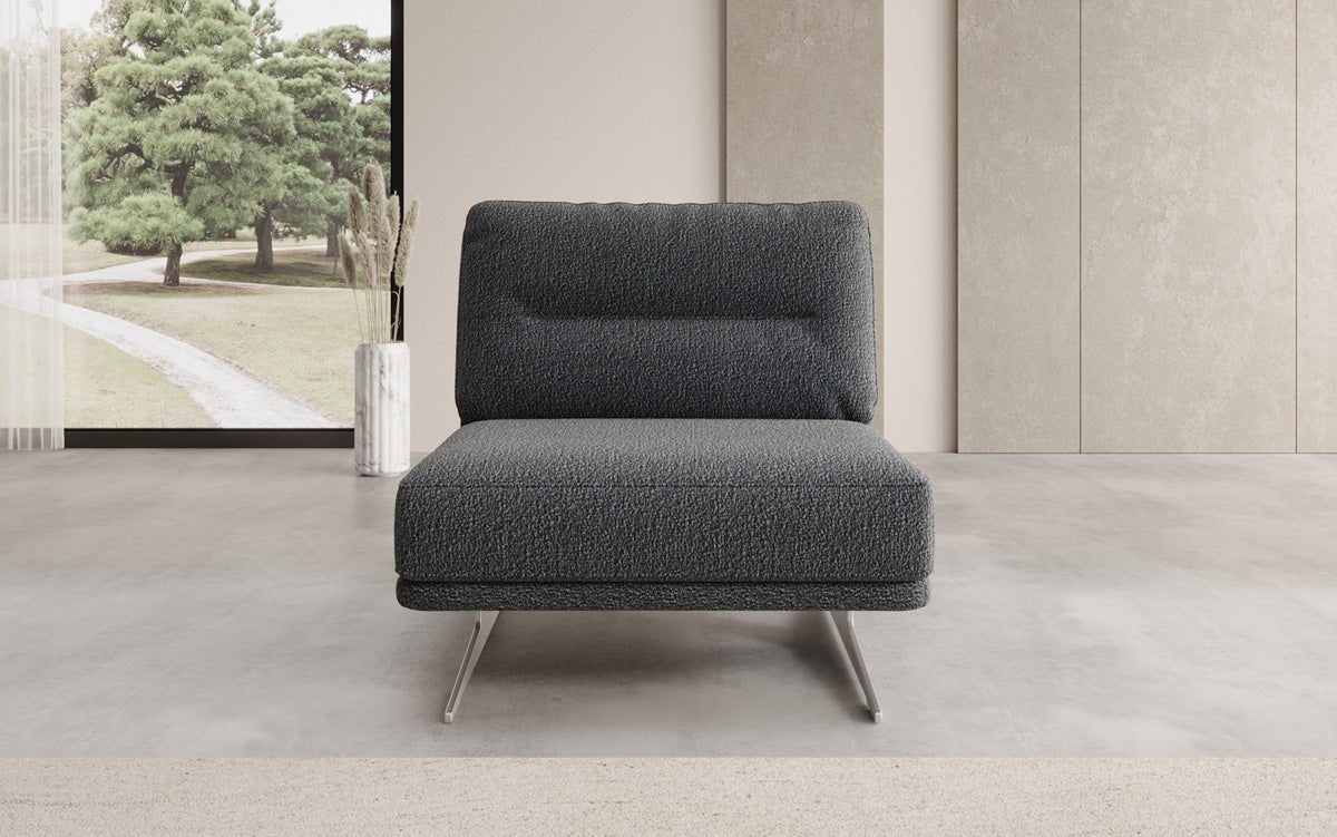 Designer Sofa-Sessel Torino ohne Armlehnen in Bouclé