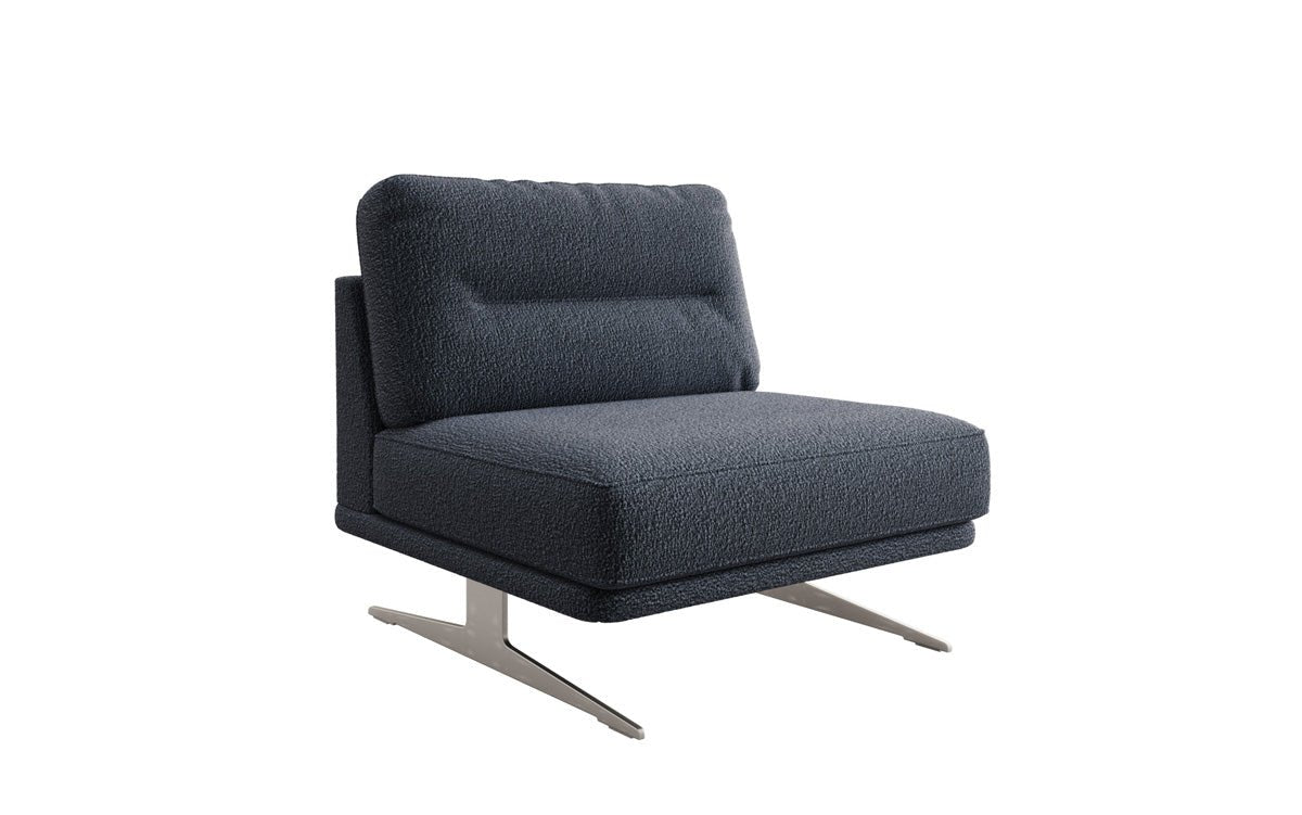 Designer Sofa-Sessel Torino ohne Armlehnen in Bouclé