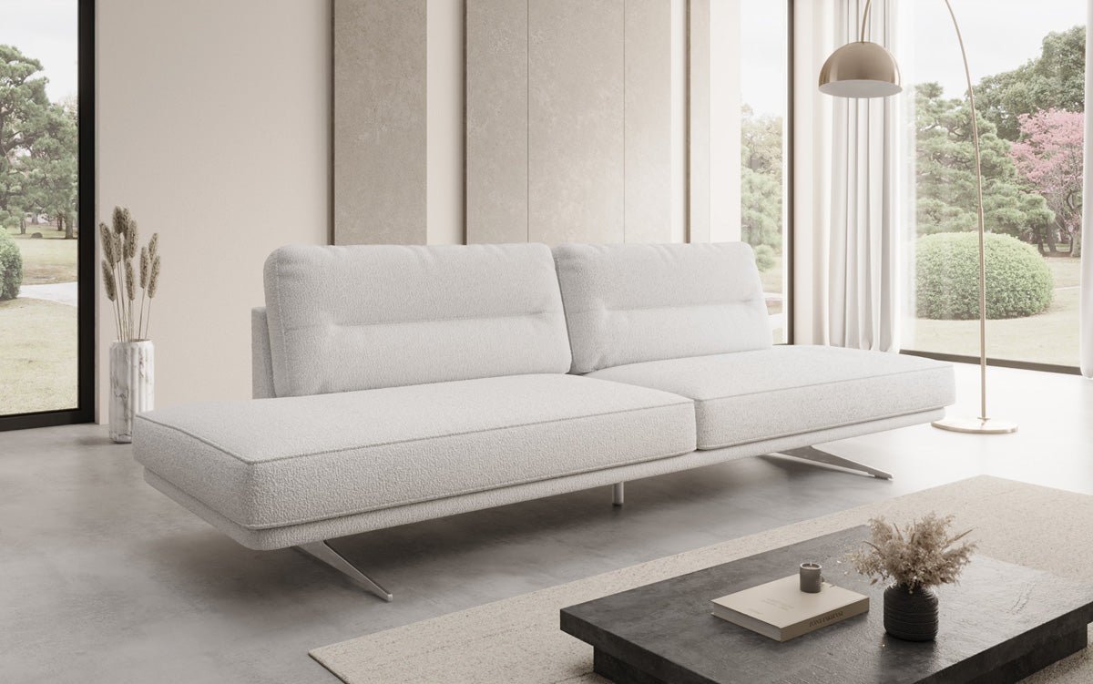 Designbank Torino 3-zits open in Bouclé