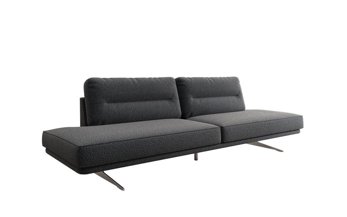 Designbank Torino 3-zits open in Bouclé