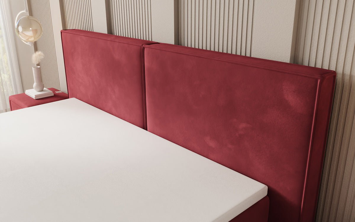 Boxspringbed Ophelia met zwevende look in Fluweel