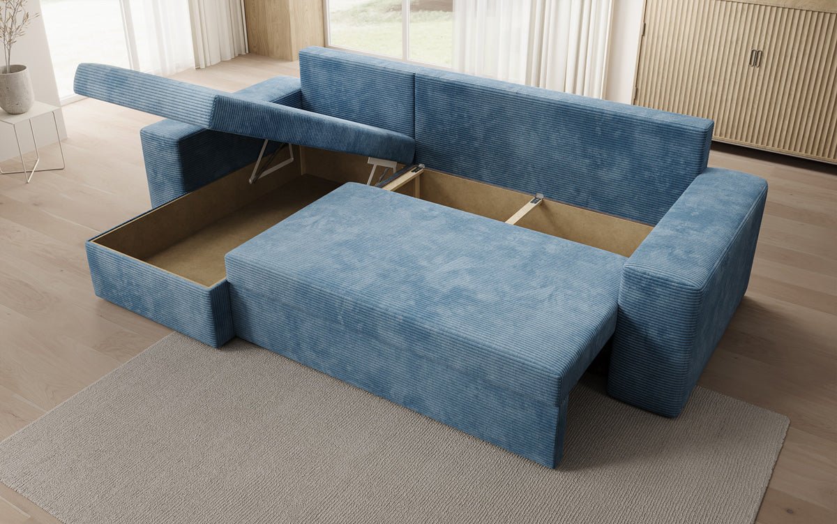 Designer Sofa Denver Cord met slaap- en klapfunctie
