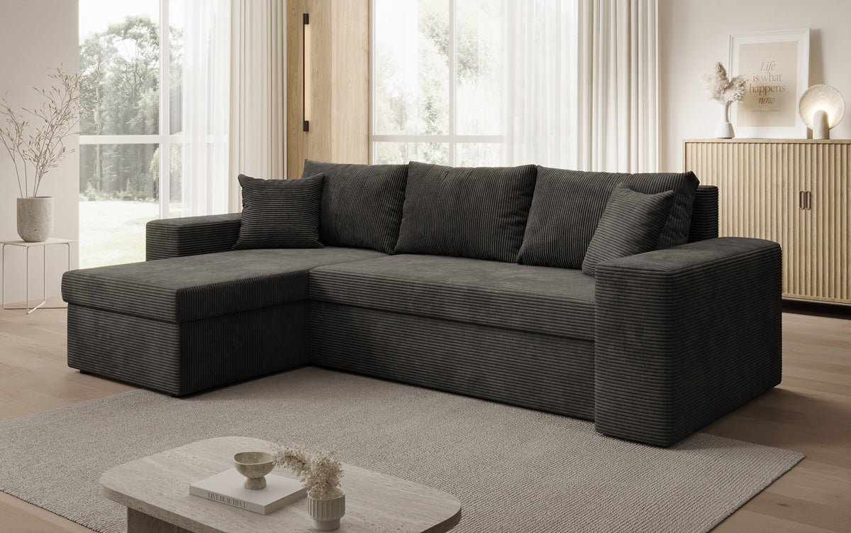Designer Sofa Denver Cord met slaap- en klapfunctie