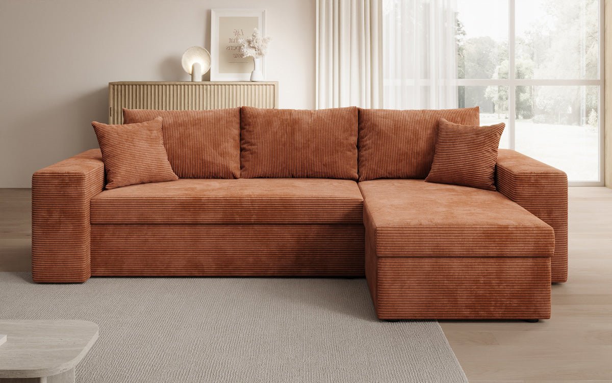 Designer Sofa Denver Cord met slaap- en klapfunctie