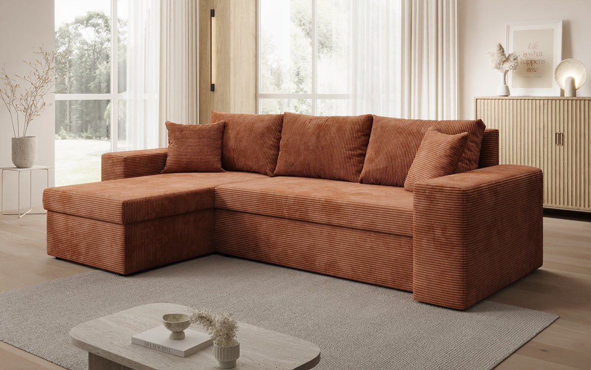 Designer Sofa Denver Cord met slaap- en klapfunctie