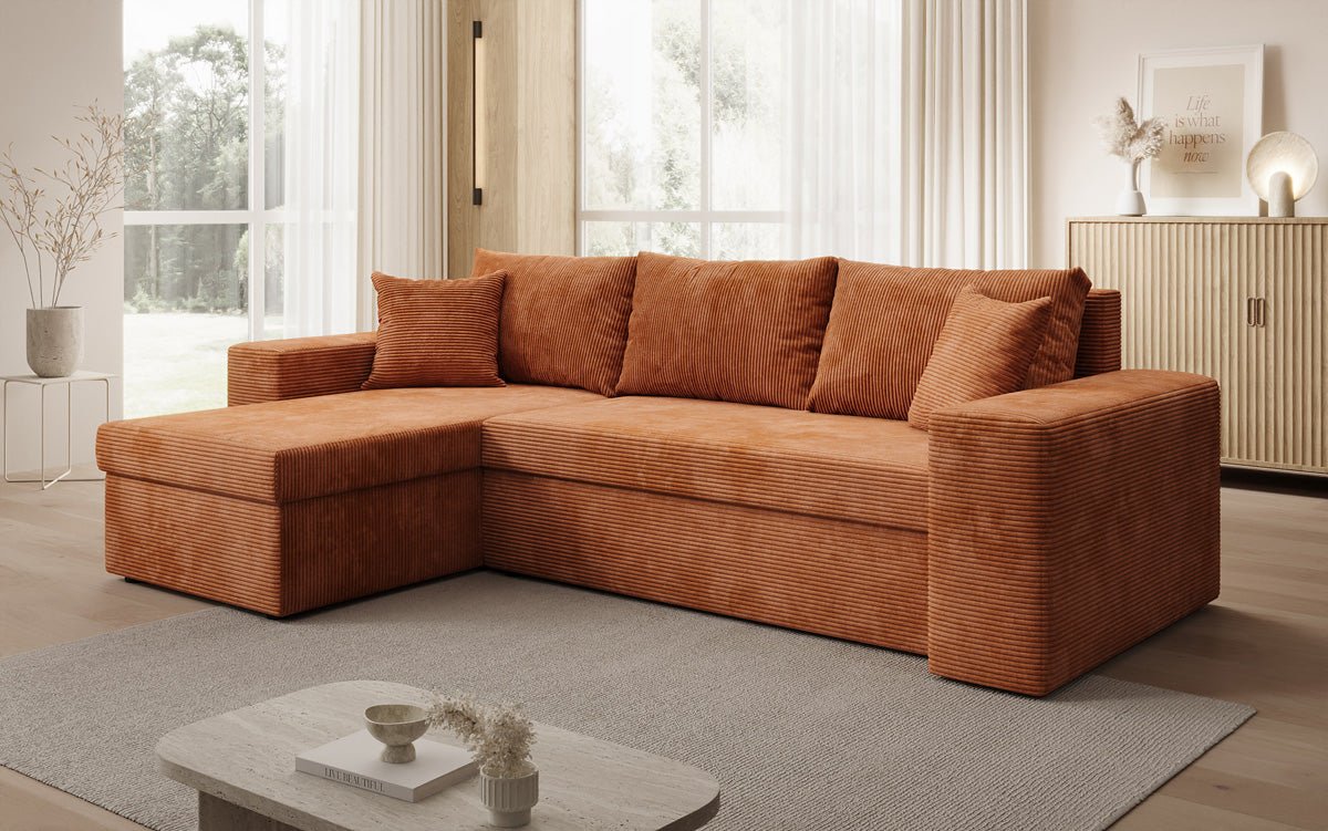Designer Sofa Denver Cord met slaap- en klapfunctie