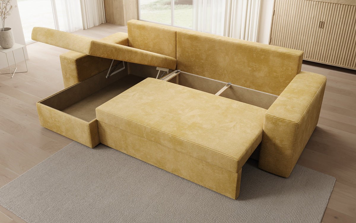 Designer Sofa Denver Cord met slaap- en klapfunctie