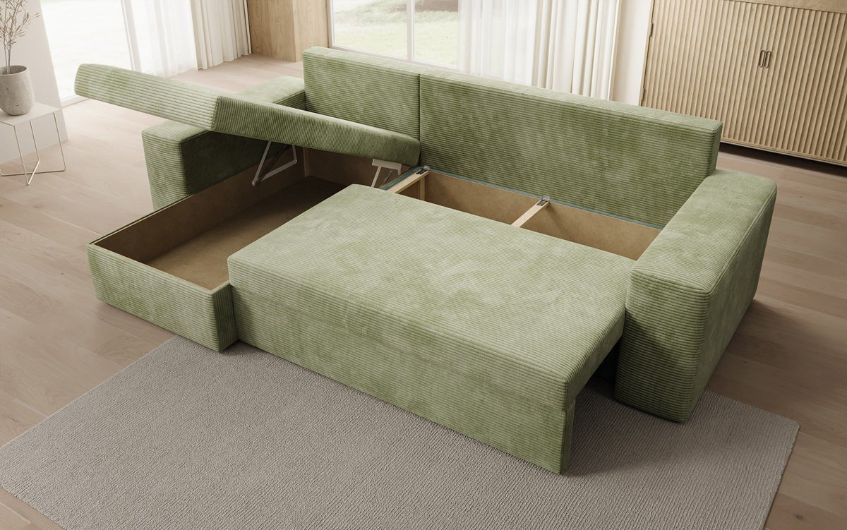 Designer Sofa Denver Cord met slaap- en klapfunctie