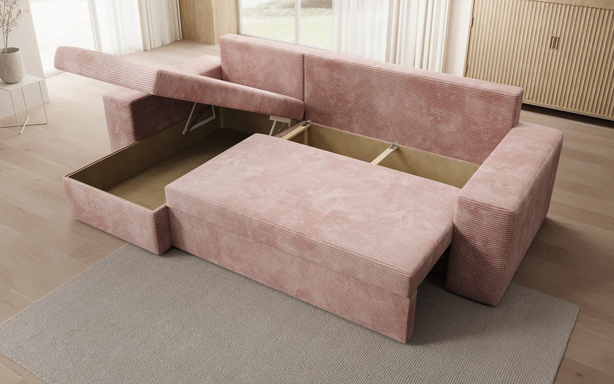 Designer Sofa Denver Cord met slaap- en klapfunctie
