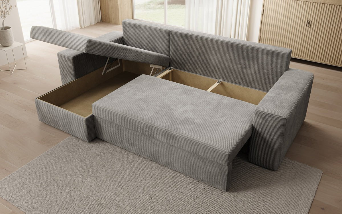 Designer Sofa Denver Cord met slaap- en klapfunctie