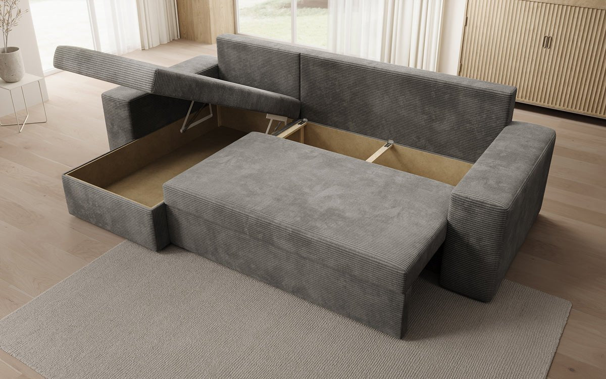 Designer Sofa Denver Cord met slaap- en klapfunctie