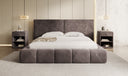 Designer Polsterbett Elise in Samt mit Stauraum