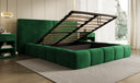 Designer Polsterbett Elise in Samt mit Stauraum