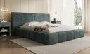 Designer gestoffeerd bed Elise in Ribstof met opbergruimte