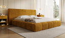 Designer gestoffeerd bed Elise in Ribstof met opbergruimte