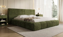 Designer gestoffeerd bed Elise in Ribstof met opbergruimte