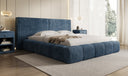 Designer gestoffeerd bed Elise in Ribstof met opbergruimte