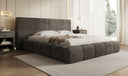 Designer gestoffeerd bed Elise in Ribstof met opbergruimte