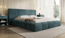 Designer gestoffeerd bed Elise in Ribstof met opbergruimte